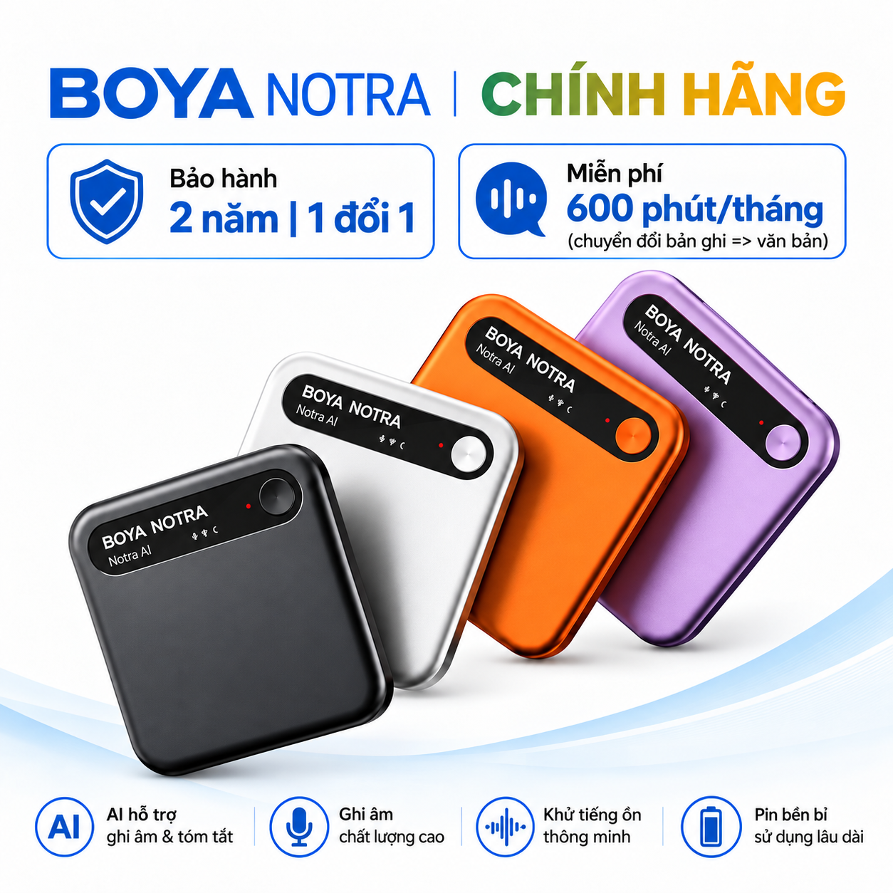 Cách ghi âm cuộc gọi qua tai nghe Bluetooth bằng BOYA Notra: Điểm khác biệt ít máy ghi âm có