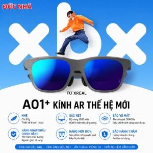 XREAL XBX A01+ – Kính AR 1600 nits, màn hình 147 inch, chống rung hình ảnh