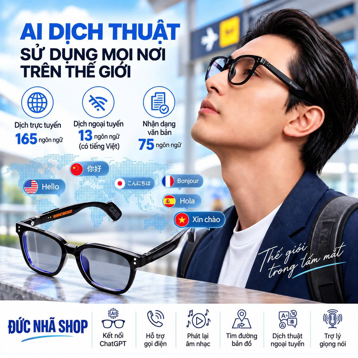 Kính phiên dịch AI Beifa GE01-3 – ảnh sản phẩm 1