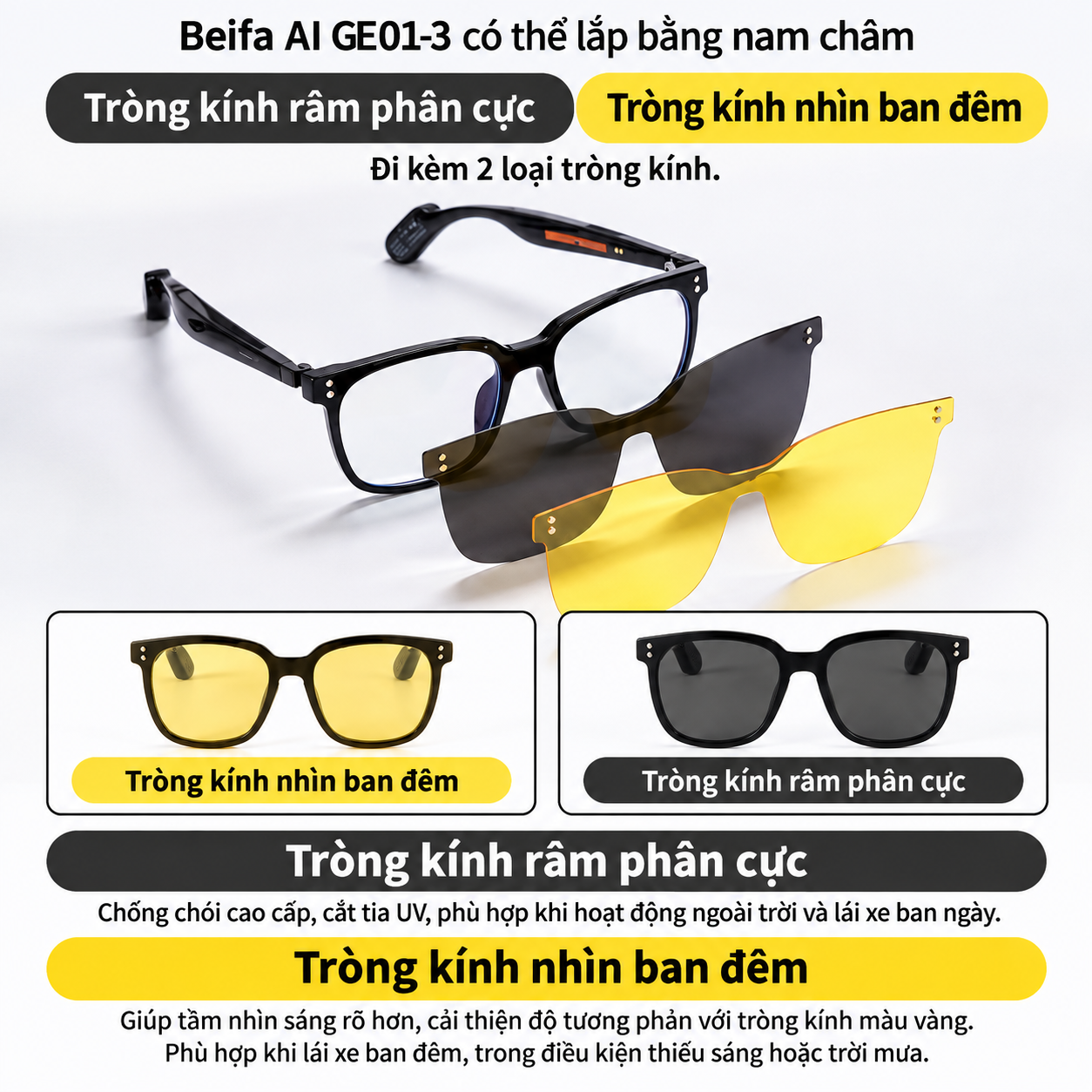 Kính phiên dịch AI Beifa GE01-3 – ảnh sản phẩm 4