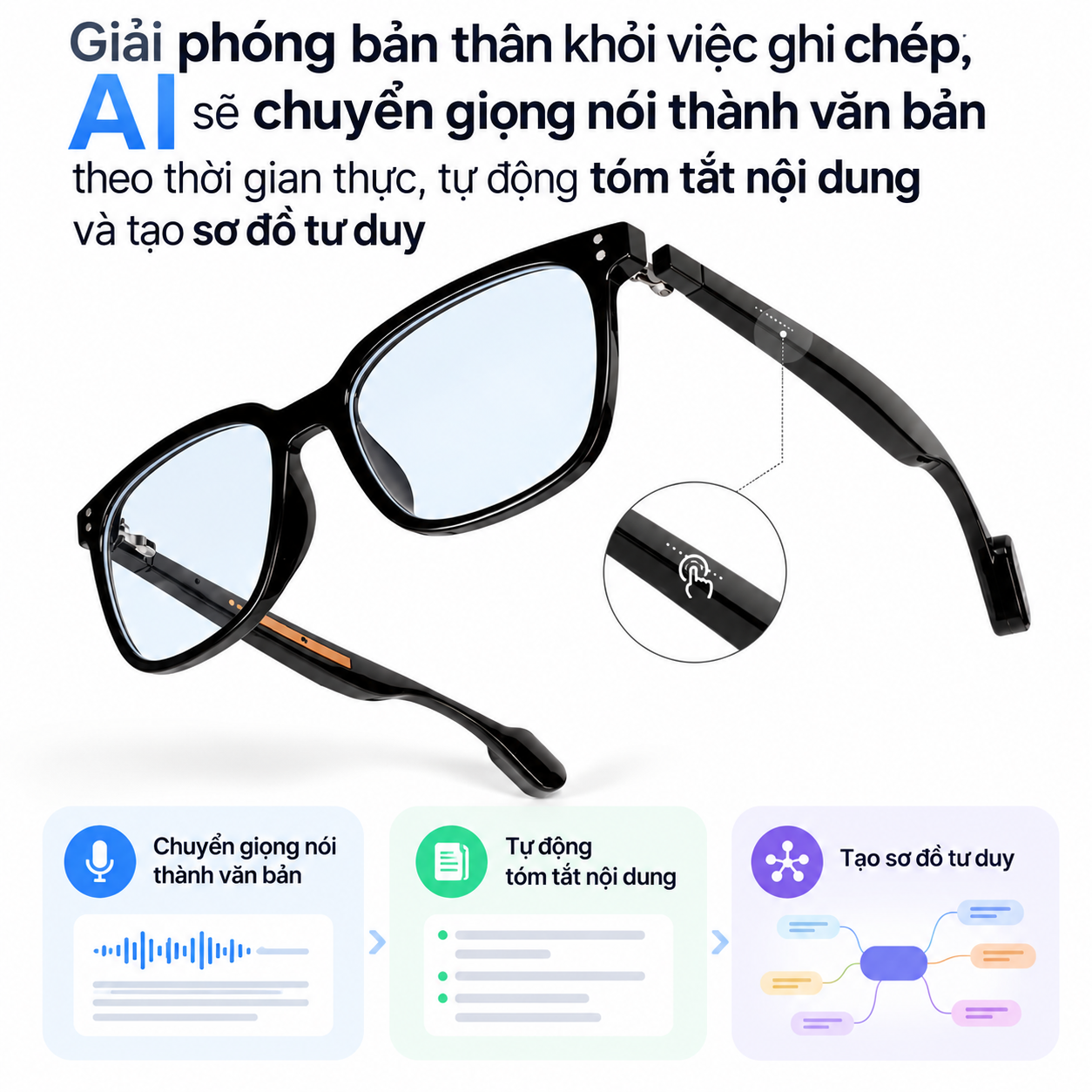 Kính phiên dịch AI Beifa GE01-3 – ảnh sản phẩm 6