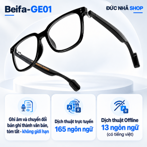 Kính AI Beifa GE01-3 –Phiên dịch, ghi âm và chuyển đổi thành văn bản và tóm tắt miễn phí không giới hạn
